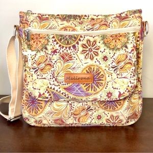 Malirona Blooming Girls Top Zip Machine Wash Fabric Crossbody Bag